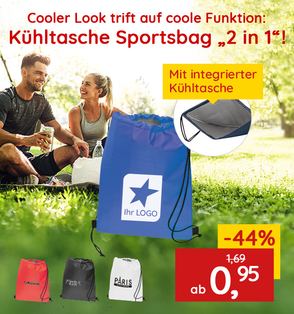Cool bleiben mit dem Sportsbag "2 in 1"! 