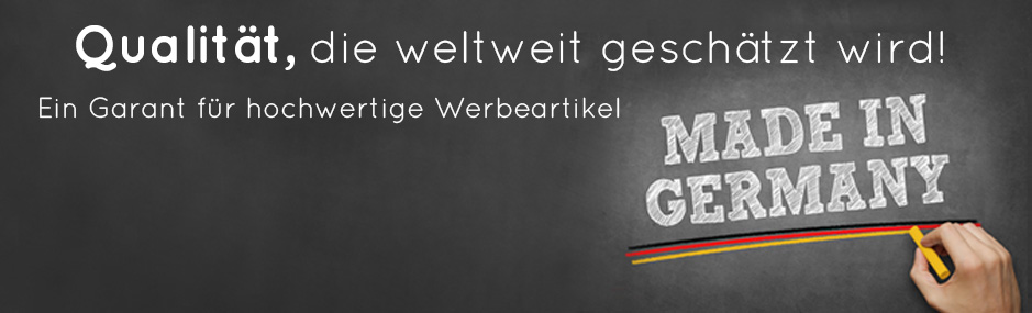 Werbeartikel made in Germany bedruckt mit Ihrem Logo- Qualitätswerbeartikel im Saalfrank Onlineshop