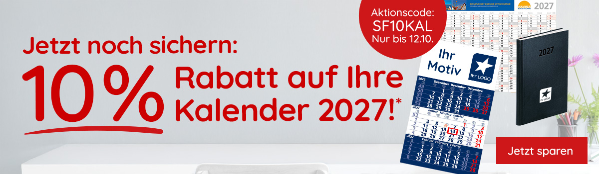  10% Rabatt auf alle Kalender sichern!