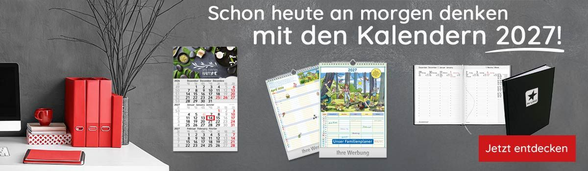  Jetzt Kalender 2027 rechtzeitig sichern!