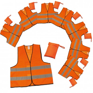 Werbe-Sparset Warnweste im Etui, 60-tlg., Orange Werbe-Sparset Warnweste im Etui, 60-tlg., Orange
