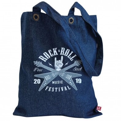 Denim-Baumwolltasche, denim blau Denim-Baumwolltasche, denim blau
