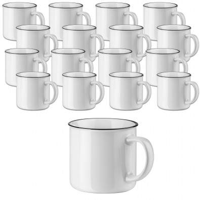 Werbe-Sparset Keramiktasse Vernon, 60-tlg., Weiß Werbe-Sparset Keramiktasse Vernon, 60-tlg., Weiß