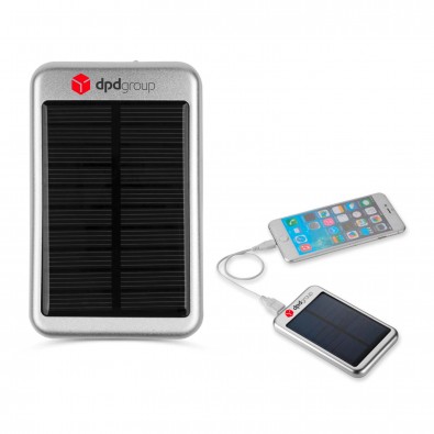 4000 mAh Bask Solar Powerbank, silber 4000 mAh Bask Solar Powerbank, silber