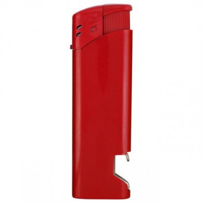 Piezo-Feuerzeug mit Flaschenöffner, Rot Piezo-Feuerzeug mit Flaschenöffner, Rot