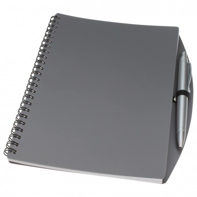 Notizbuch Busy mit Kugelschreiber, DIN A5, Grau Notizbuch Busy mit Kugelschreiber, DIN A5, Grau