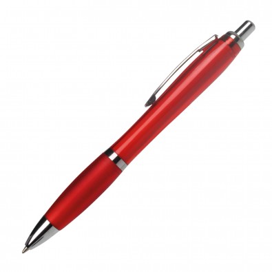 Kugelschreiber Rio, Rot/Transparent Kugelschreiber Rio, Rot/Transparent