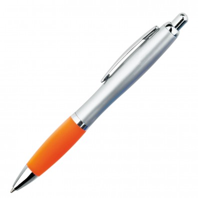 Kugelschreiber Rio Satin, Silber/Orange Kugelschreiber Rio Satin, Silber/Orange
