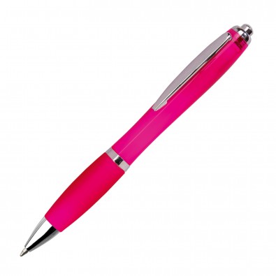 Kugelschreiber Rio, Magenta/Transparent Kugelschreiber Rio, Magenta/Transparent