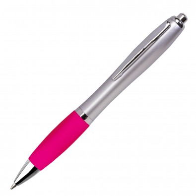 Kugelschreiber Rio Satin, Silber/Magenta Kugelschreiber Rio Satin, Silber/Magenta