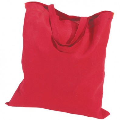 Baumwolltasche, kurze Henkel, Rot, 4-farbig bedruckbar Baumwolltasche, kurze Henkel, Rot, 4-farbig bedruckbar