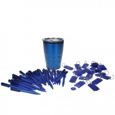 Werbe-Sparset 201-tlg. Kugelschreiber + Schlüsselanhänger, Blau Werbe-Sparset 201-tlg. Kugelschreiber + Schlüsselanhänger, Blau