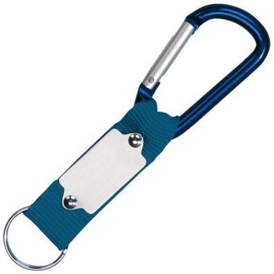 Schlüsselanhänger mit Karabiner Blau Schlüsselanhänger mit Karabiner Blau