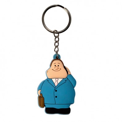 Soft-PVC-Schlüsselanhänger Bert®, Businessmann Soft-PVC-Schlüsselanhänger Bert®, Businessmann