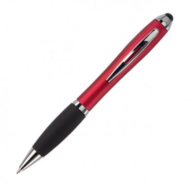 Touch-Pen Kugelschreiber Kuba, Rot/Metallic Touch-Pen Kugelschreiber Kuba, Rot/Metallic