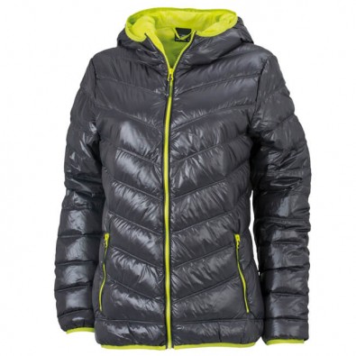 Original James Nicholson Daunenjacke für Sie, Carbon/Acid-Yellow, M Original James Nicholson Daunenjacke für Sie, Carbon/Acid-Yellow, M