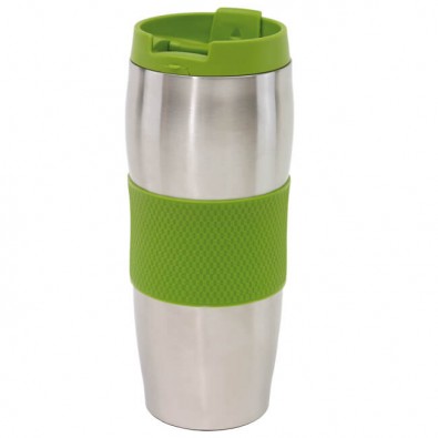 Edelstahl-Isolierbecher Kaffeepause Silber/Apfelgrün Edelstahl-Isolierbecher Kaffeepause Silber/Apfelgrün