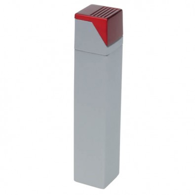 Turbo-Metall-Sturmfeuerzeug Tower, Silber/Rot Turbo-Metall-Sturmfeuerzeug Tower, Silber/Rot