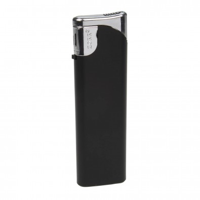 Piezo-Gasfeuerzeug Slim, Schwarz-Matt Piezo-Gasfeuerzeug Slim, Schwarz-Matt