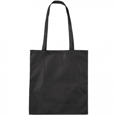 Vliestasche Textile mit langen Henkeln, Schwarz Vliestasche Textile mit langen Henkeln, Schwarz