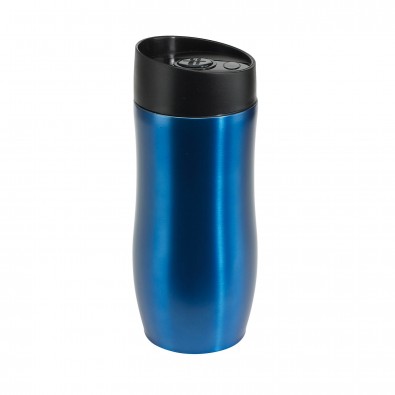 Edelstahl Isolierbecher To Go Blau-Metallic Edelstahl Isolierbecher To Go Blau-Metallic