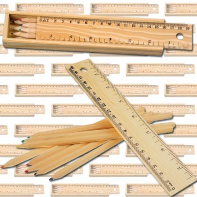 Werbe-Set: 50 Teile Holz-Zeichenbox Werbe-Set: 50 Teile Holz-Zeichenbox