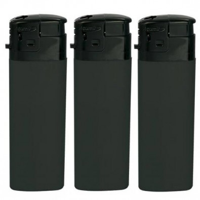 Werbe-Set: Nachfüllbares Piezo-Feuerzeug, Schwarz Werbe-Set: Nachfüllbares Piezo-Feuerzeug, Schwarz