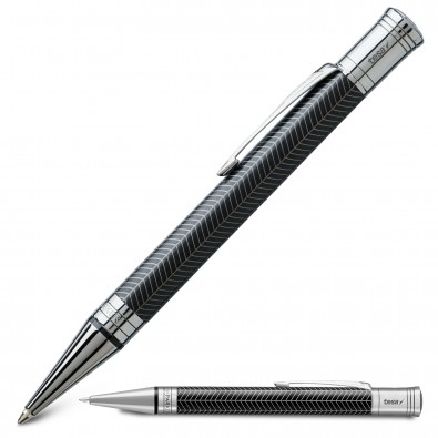 Duofold Premium Kugelschreiber, schwarz,silber Duofold Premium Kugelschreiber, schwarz,silber