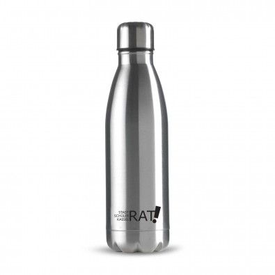 Edelstahl Trinkflasche Design 500ml, Silber Edelstahl Trinkflasche Design 500ml, Silber