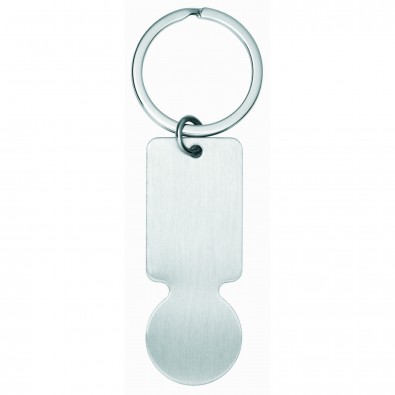 Einkaufs-Schlüsselanhänger, Silber Einkaufs-Schlüsselanhänger, Silber