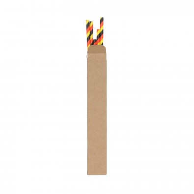 Fanpapierstrohhalm Deutschland, 11er Set "Nations", Deutschland-Farben Fanpapierstrohhalm Deutschland, 11er Set "Nations", Deutschland-Farben