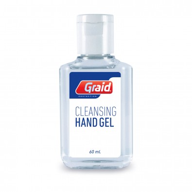 Handreinigungsgel 60 ml inkl. Digitaldruck auf der Vorderseite Handreinigungsgel 60 ml inkl. Digitaldruck auf der Vorderseite