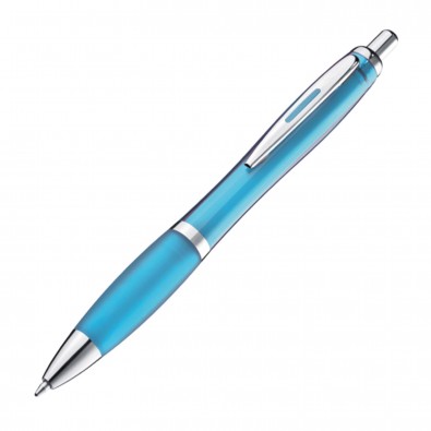 Kugelschreiber Rio, Hellblau/Transparent Kugelschreiber Rio, Hellblau/Transparent