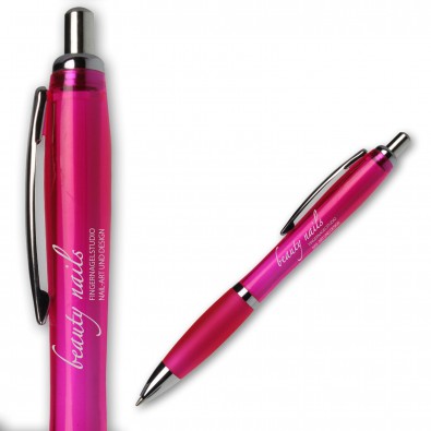 Kugelschreiber Rio, Magenta/Transparent Kugelschreiber Rio, Magenta/Transparent