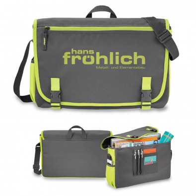 Punch 15,6" Laptop-Umhängetasche, grau,grün Punch 15,6" Laptop-Umhängetasche, grau,grün