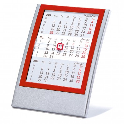 2-Jahres-Kalender Small 2021/2022, Silber/Rot 2-Jahres-Kalender Small 2021/2022, Silber/Rot