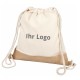 Delhi Kordelzugrucksack aus Baumwolle und Jute, Natural Delhi Kordelzugrucksack aus Baumwolle und Jute, Natural