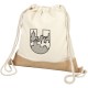 Delhi Kordelzugrucksack aus Baumwolle und Jute, Natural Delhi Kordelzugrucksack aus Baumwolle und Jute, Natural