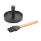 Grillset mit Hamburgerpresse und Marinadenpinsel, grau Grillset mit Hamburgerpresse und Marinadenpinsel, grau