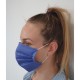 Gesichtsmaske für Mund-Nasenabdeckung, Textil blau, einlagig, mit Bestickung Gesichtsmaske für Mund-Nasenabdeckung, Textil blau, einlagig, mit Bestickung
